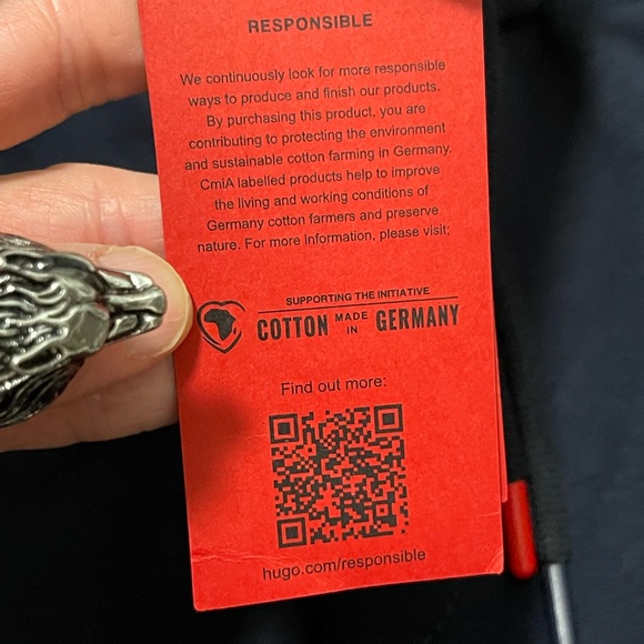 NWT Men's Small Hugo Boss Diz222 Logo Patch Regular Fit Drawstring Short In Navy - Picture 5 of 12